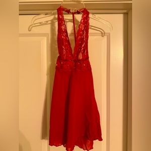 Frederick’s of Hollywood Red Neglige with Thong, NWT